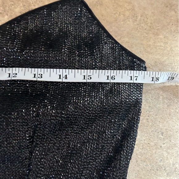 Rachel Zoe jumpsuit - black all over sequins wide leg sleeveless - Picture 10 of 12